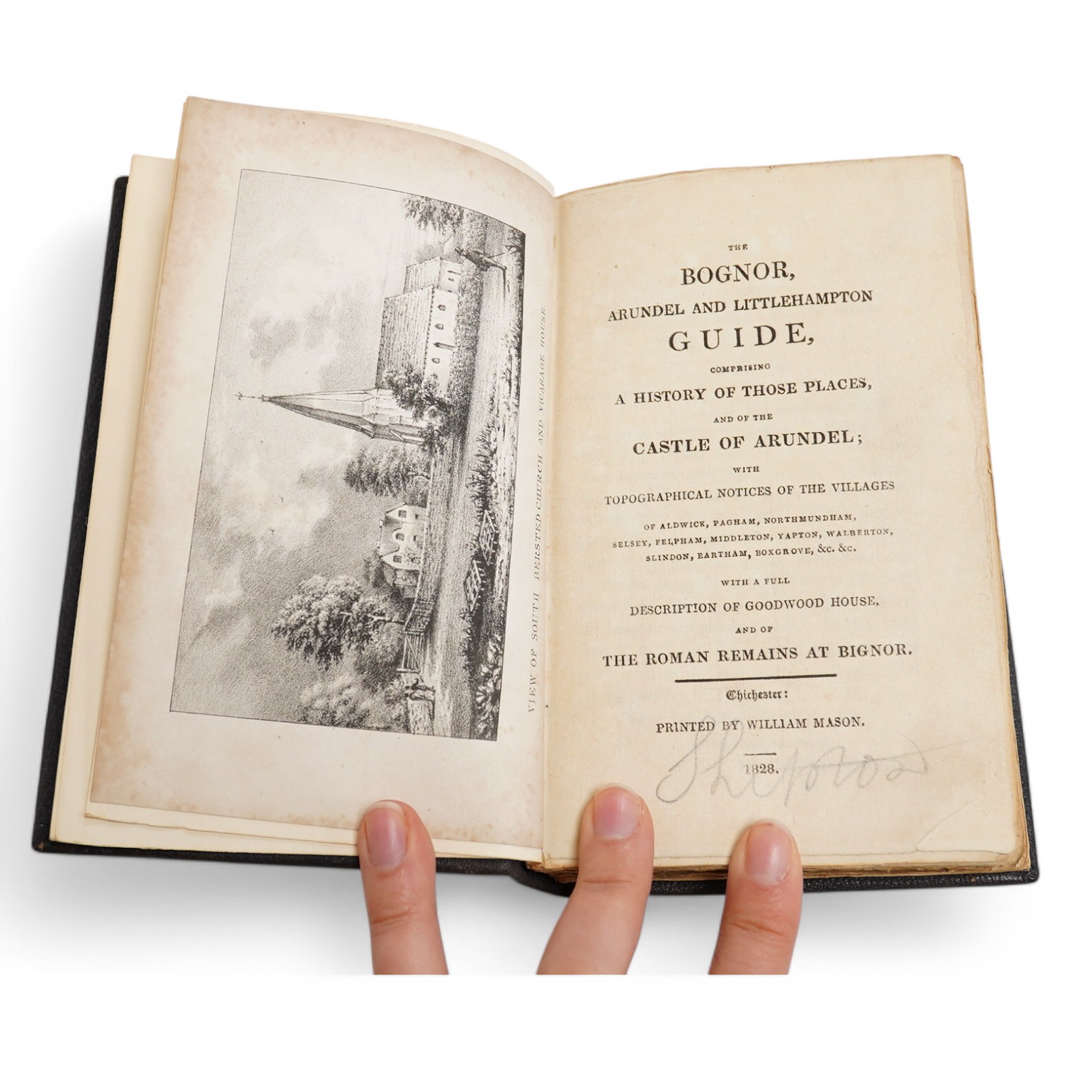 Dally, Richard - The Bognor, Arundel and Littlehampton Guide, 1st edition, 8vo, 5 plates, original boards, Chichester 1828